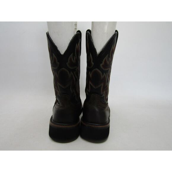 Wolverine Mens Size 8.5 M Black Brown Leather Cowboy Western Boots main image 5
